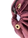 Closeup of Burgundy Polyester Laundry Bag Toggle and grommets