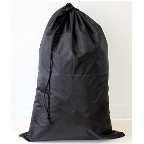 Mainstays Heavy-Duty Black Polyester Mesh Laundry Bag with Carry Strap 24  x 36 