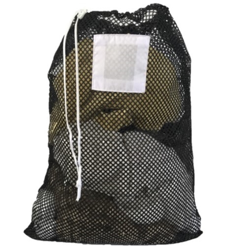 Black Mesh Net Draw String Laundry Bags 18