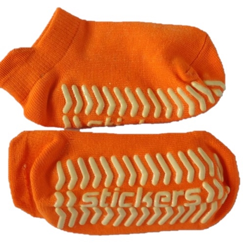 Sticker Sox Toddler Size Orange Trampoline Non Slip Socks (per pair)