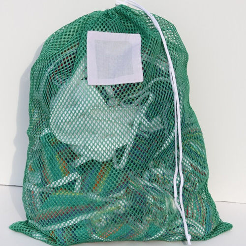 Green Mesh Net Draw String Laundry Bags 18