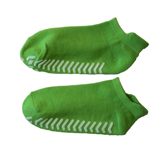 Sticker Sox for Kids : Green Small Trampoline and Hospital Socks