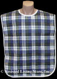 Adult Bib Plaid Various Neck Closures (Per Case)