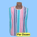 Adult Bib: Striped Terry Cloth 