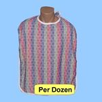Adult Bib: Blended Striped Terry Cloth