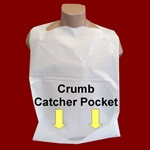 Disposable Poly Adult Bib with Crumb Catcher Pocket (Per Case)