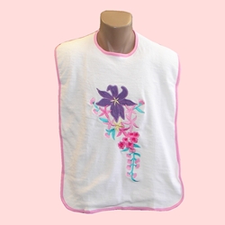 Adult Designer Embroidery Bibs (Per 3 Pack)