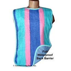 Adult Bib Stripe Full Vinyl Back Barrier