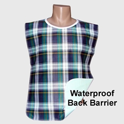 Adult Bib Green Plaid