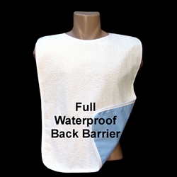 Adult Terry Cloth Bib Full Vinyl Barrier