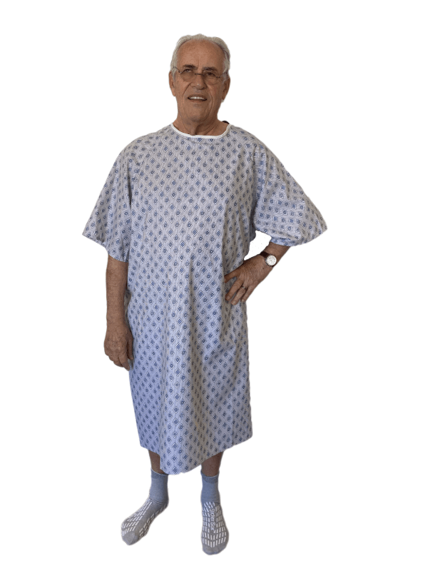 Hospital gown NHS with arm snaps | Interweave Healthcare