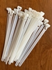6"  Resealable Nylon Cable Ties for Closure (White) - Pack of 100