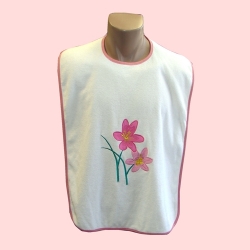 Adult Designer Embroidery Bibs (per 3 pack)