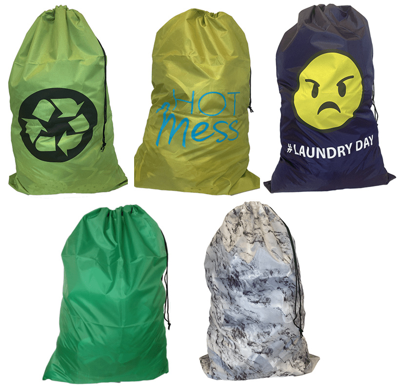 Large Bags Set of Five Assorted Colors, Prints or Patterns