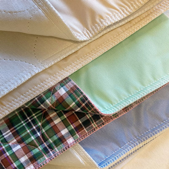 Assorted Underpads 24" x 36" (each) - Made in USA  Made in USA bed pad, white underpad,underpad,underpads,wholesale underpads, washable underpad,reusable underpad,reusable underpads,washable underpads