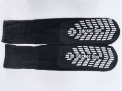 Sticker Sox Black Oversized Non Skid Socks (Bariatric)