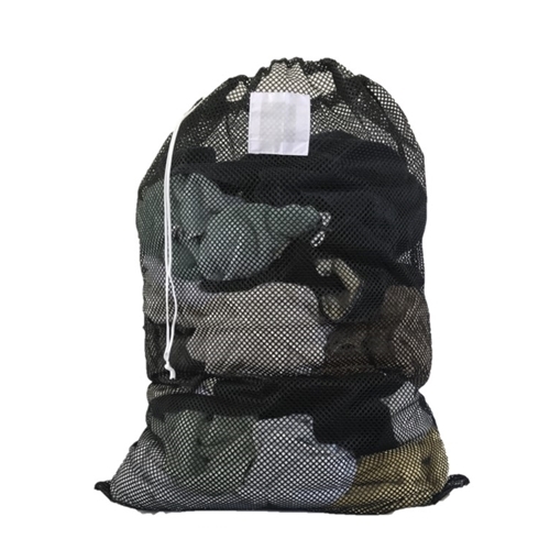 Black Mesh Net Draw String Laundry Bags 30" x 40"