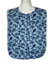 Front View of Blue Forest Adult Bib with Waterproof Vinyl Back Barrier