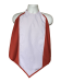 Back View of Burgundy Napkin Adult Bib Showing Waterproof backing running down the middle