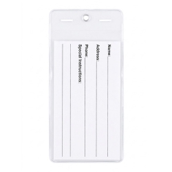 Clear Vinyl Sleeve Tag for Laundry Bags