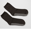 Deluxe Brown Calf Height Non Slip Socks (per pair)