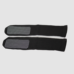 Deluxe VERY LARGE Black Long Non Slip Socks (per pair)
