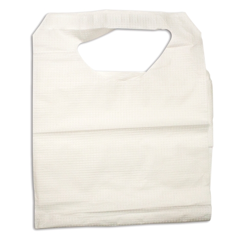 Disposable Poly Paper Adult Lap Bib (Per Case of 300)