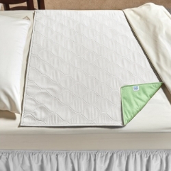 Economy Poly Cotton Underpads with Green Vinyl Backing (Case of 24 pcs) economy bed pad, bed pad, bed pads, usa made bed pad, underpad, underpads
