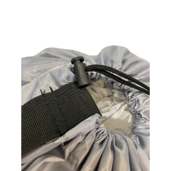 Carry Strap and Drawstring Toggle on Large Grey Laundry Bag 30"x40"