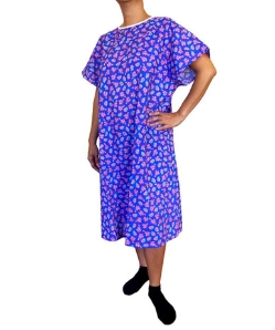Irregular On Sale Poly/Cotton Ladies Floral Hospital Gowns - 2201-S/M-Irr