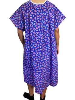Irregular On Sale Poly/Cotton Ladies Floral Hospital Gowns - 2201-S/M-Irr