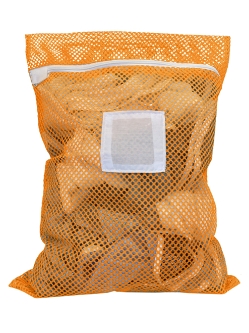 Irregular Zipper Mesh Laundry Bags - LBBLACK2436Z-IRR
