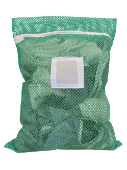 Irregular Zipper Mesh Laundry Bags - LBBLACK2436Z-IRR