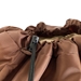 Closeup of Black Toggle Closure on our Brown King size Premium Polyester Laundry Bag Size 40"x45"