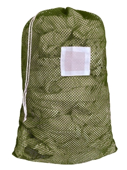 Medium Mesh Laundry Bag 24"x36"- Custom Printing Available - Drawstring or Zipper - LBAG2436D