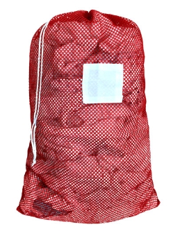 Medium Mesh Laundry Bag 24"x36"- Custom Printing Available - Drawstring or Zipper - LBAG2436D