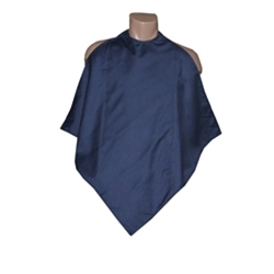 Navy Blue Napkin Adult Bib Spun Polyester Waterproof Back (Per Each)