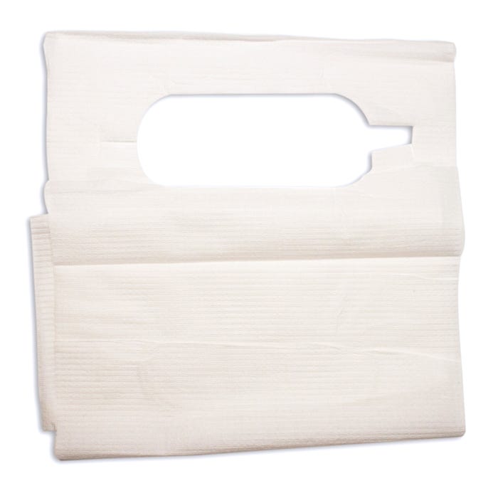 Over the Head White Disposable Poly Paper Adult Lap Bib