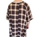 Back View of Brown Plaid Hospital Gown Extra Long