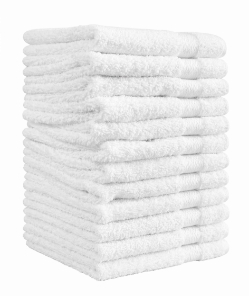 Premium Plus Cotton Washcloths, Hand and Bath Towels and Bath Mats-per dozen - TOW-12S-ST