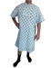 Green Stripes Shoulder Snaps Hospital Gown IV Pocket (each)
