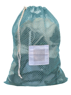Small Mesh Laundry Bag 18"x24"- Custom Printing Available - Drawstring or Zipper - LBG1824D