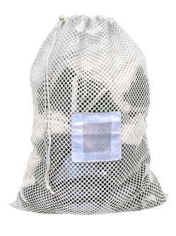 Small Mesh Laundry Bag 18"x24"- Custom Printing Available - Drawstring or Zipper - LBG1824D