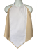 Back View of Tan Napkin Adult Bib Showing Waterproof Backing Running Down the Middle