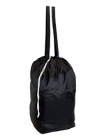 Wash and Fold Laundry Bag with Flat Bottom and Carry Handles -Black (each)