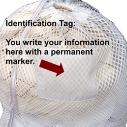 White Mesh Net Draw String Laundry Bags 24" x 36"