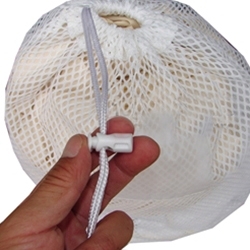 White Mesh Net Draw String Laundry Bags 30" x 40"