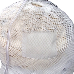White Mesh Net Draw String Laundry Bags 30" x 40"