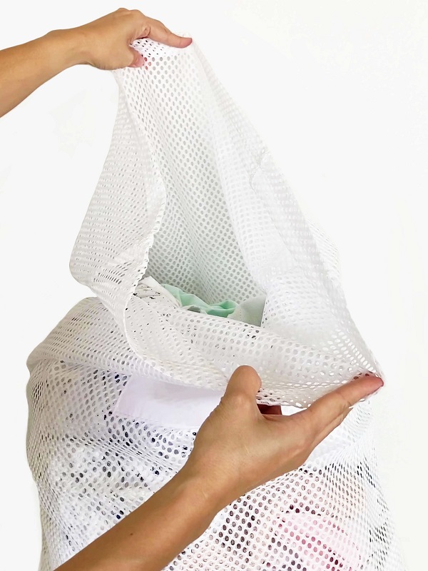 Open Top White Mesh Bag 24x36