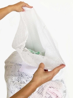 Open Top White Mesh Bag 24x36